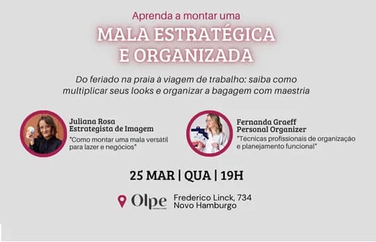 Imagem do Workshop Mala Estratégica e Organizada