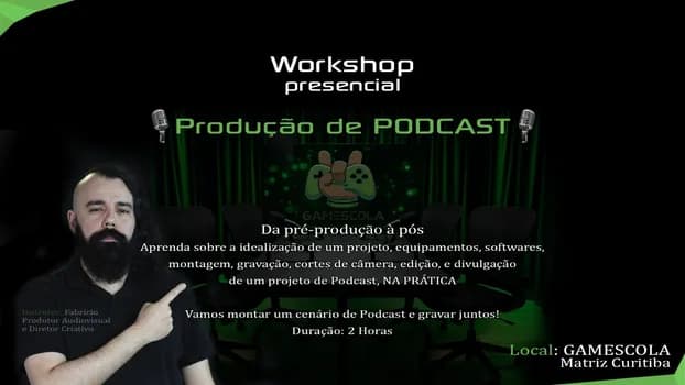 Imagem do Workshop Presencial - Produção de Podcast