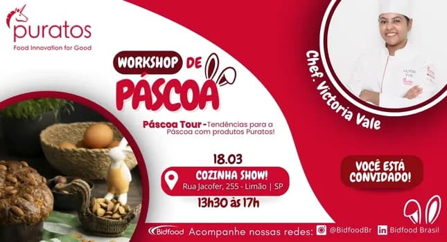 Imagem do WORKSHOP PURATOS - PÁSCOA TOUR