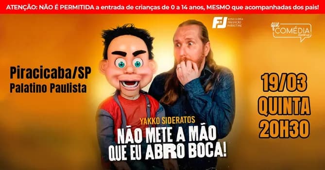 Imagem do YAKKO SIDERATOS em PIRACICABA - Stand up Comedy