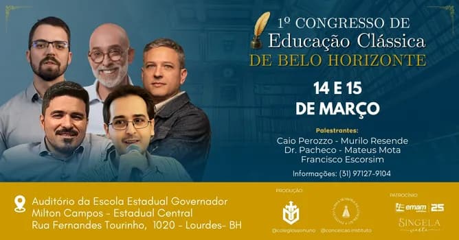 Imagem do 1º Congresso de Educação Clássica de Belo Horizonte