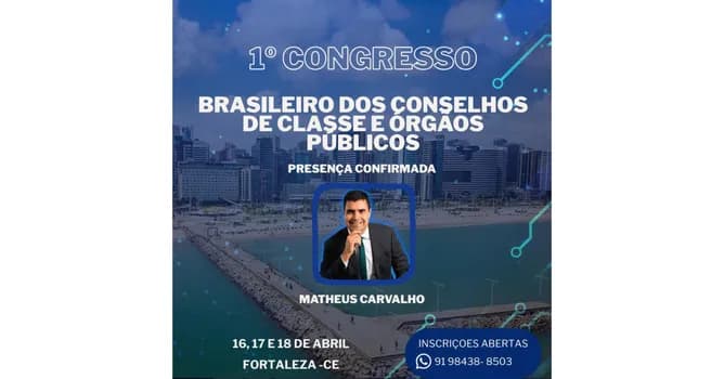 Imagem do 1º Congresso dos Conselhos de Classe e Órgãos Públicos