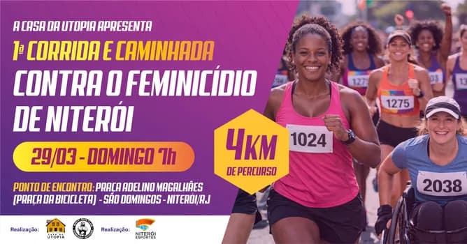 Imagem do 1ª Corrida e Caminhada Contra o Feminicídio de Niterói