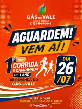 Imagem do 1ª Corrida e Caminhada Gás do Vale