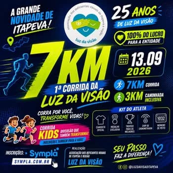 1ª Corrida e Caminhada Luz da Visão ITAPEVA/SP em Itapeva