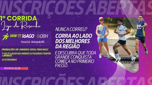 Imagem do 1ª Corrida Liga da Resenha - 16/08/2026 08:00h