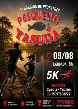 1º CORRIDA PESQUEIRO YASUDA - PILAR DO SUL SP em Pilar do Sul