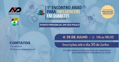1º Encontro ANAD de Influencers em Diabetes com parceria MIDB em São Paulo