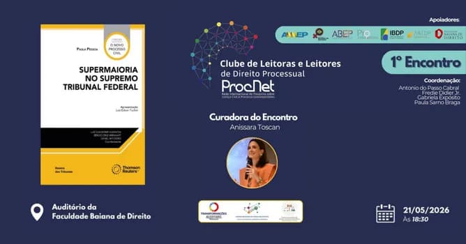 Imagem do 1º Encontro Clube de Leitores em Direito Processual da Rede Procnet