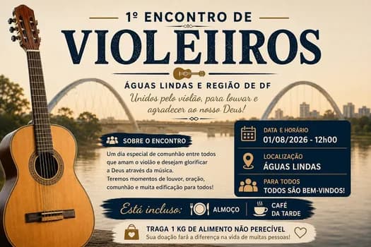 Imagem do 1º Encontro de Violeiros de Águas Lindas e DF