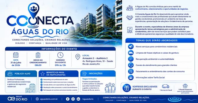 Imagem do 1º EVENTO PARA SÍNDICOS - CONECTA ÁGUAS DO RIO