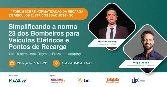 Imagem do 1º Fórum sobre Normatização da Recarga de Veículos Elétricos | São José - SC