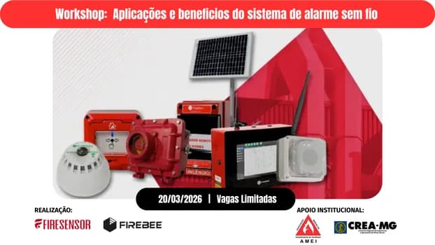 Imagem do 1º Workshop de Aplicações e Benefícios dos Sistemas de Alarme sem Fio - Firesensor - Firebee