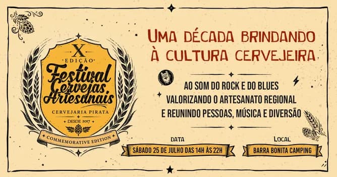 Imagem do 10º Festival de Cervejas Artesanais da Cervejaria Pirata