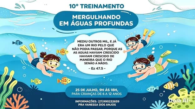 Imagem do 10 ° Treinamento Missionário Infantil MERGULHANDO EM ÁGUAS PROFUNDAS