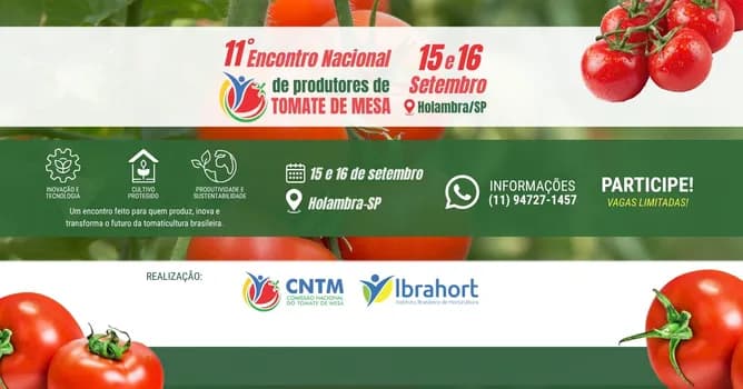 Imagem do 11º ENCONTRO NACIONAL DE PRODUTORES DE TOMATE DE MESA
