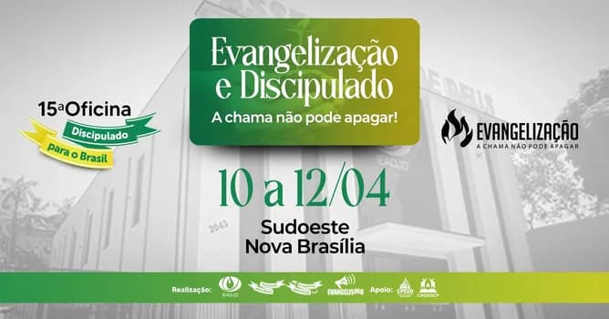 Imagem do 15ª OFICINA DISCIPULADO PARA O BRASIL - REGIÃO SUDOESTE - JOINVILLE/SC