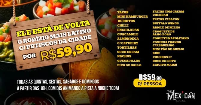 Imagem do 18H SÁBADO | RODÍZIO COMPLETO OPEN FOOD & PETISCOS + RODADAS DUPLAS c/ DJs