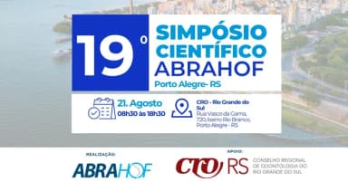19º SIMPÓSIO CIENTÍFICO ABRAHOF I PORTO ALEGRE - RS em Porto Alegre