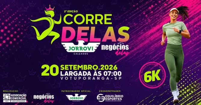 Imagem do 2ª CORRIDA FEMININA CORRE DELAS 6K - VOTUPORANGA-SP