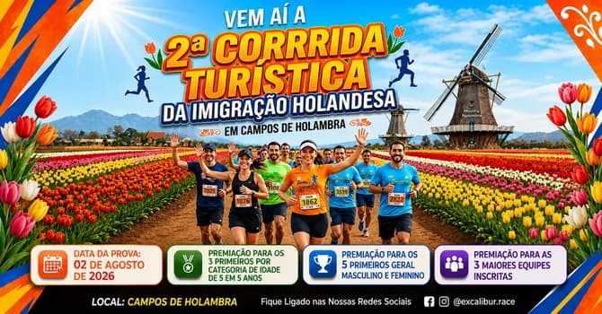 Imagem do 2ª CORRIDA TURÍSTICA DA IMIGRAÇÃO HOLANDESA - CAMPOS DE HOLAMBRA