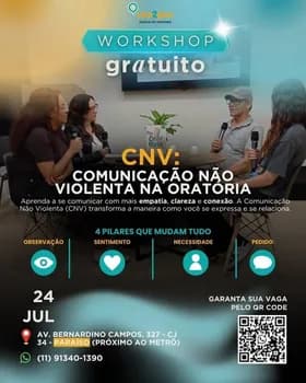 Imagem do 2ª Ed. Workshop Gratuito - Comunicação Não Violenta na Oratória