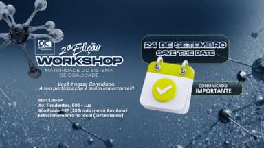 2ª Edição 2026 | Workshop - Maturidade dos Sistemas de Qualidade em São Paulo