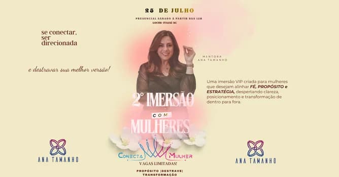 Imagem do 2° IMERSÃO CONECTA MULHER - ANA TAMANHO