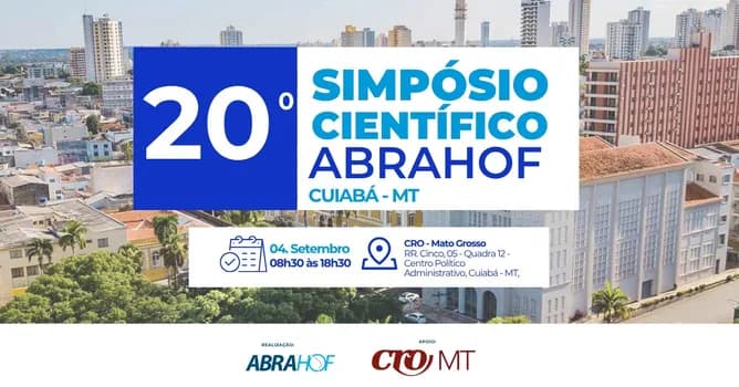 Imagem do 20º SIMPÓSIO CIENTÍFICO ABRAHOF I CUiABÁ- MT