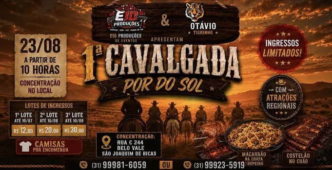 Imagem do 23/08 1º CAVALGADA POR DO SOL