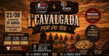 23/08 1º CAVALGADA POR DO SOL em São Joaquim de Bicas