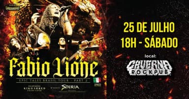 25/07 - Fábio Lione - Epic Tales Brasil Part 2 em Belo Horizonte em Belo Horizonte