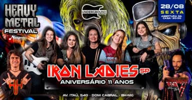 28/08 IRON LADIES + HH + COMETA HALEN EM BH! em Belo Horizonte