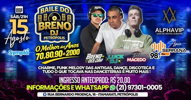 Imagem do 3º BAILE DO BRENO DJ - PETRÔPOLIS