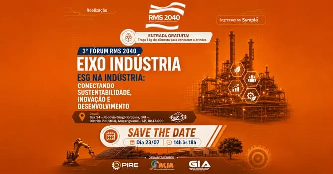 Imagem do 3° Fórum RMS 2040 Eixo Industria: ESG na Indústria