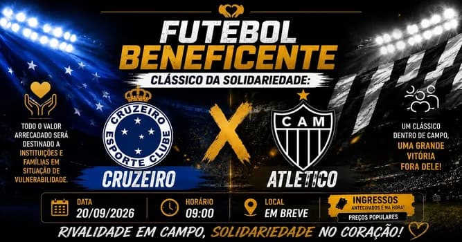 Imagem do 3º Futebol Beneficente Clássico da Solidariedade: Cruzeiro x Atlético