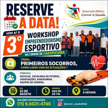 3° Workshop de Empreendedorismo Esportivo - Tema Primeiros Socorros em Carapicuíba