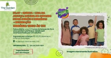 30/07 (quinta) - Oficina de Capas de heróis + brincadeiras com a Recrearte em Jaboatão dos Guararapes