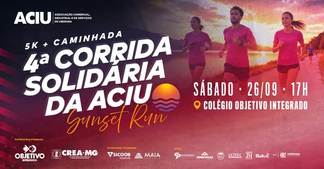 Imagem do 4ª Corrida Solidária da Aciu e Caminhada - 2026