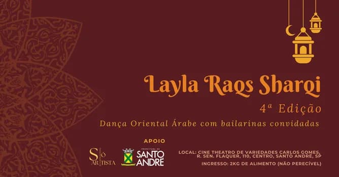 Imagem do 4ª edição Layla Raqs Sharqi: Dança Oriental Árabe em Santo André