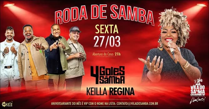 Imagem do 4 GOLES DE SAMBA E KEILLA REGINA NA VILA DO SAMBA