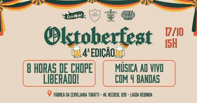 Imagem do 4º OktoberFest Turatti, Hey Ho e 5 Elementos 2026