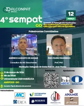 Imagem do 4° SEMPAT-GO Seminário de Patologia das Construções - ALCONPAT BRASIL