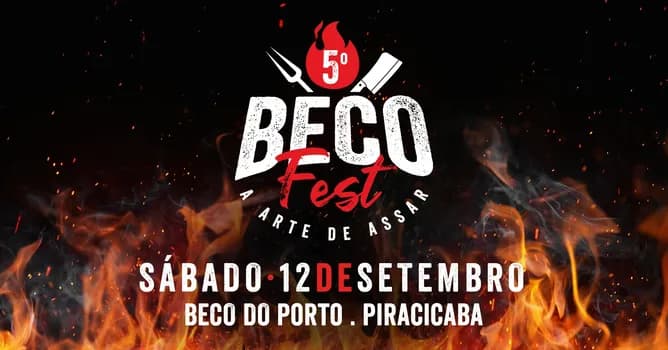 Imagem do 5º BECO FEST A ARTE DE ASSAR - SABADO/12/SET/2026 OPEN CHURRAS & CHOPP