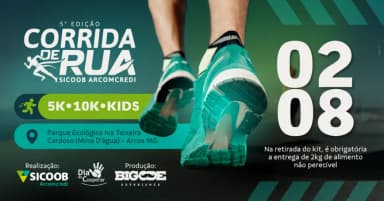 5ª Corrida Sicoob ARCOMCREDI - 2026 em Arcos