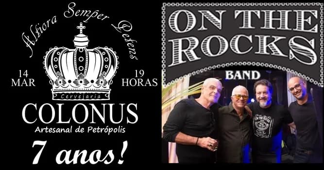 Imagem do 7 anos da cervejaria mais Rock N' Roll da serra, com On The Rocks Band