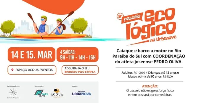 Imagem do 9° Edição do Passeio Ecológico no Urbanova será realizada nos dias 14 e 15 de março 2026.