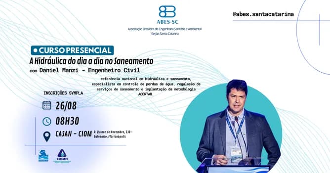 Imagem do A Hidráulica do dia a dia no Saneamento - com Daniel Manzi