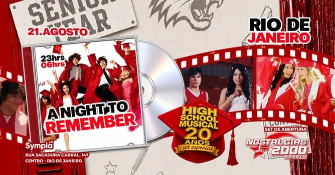 Imagem do A Night To Remember no Rio de Janeiro - 20 Anos de High School Musical - R. Sacadura Cabral, 147