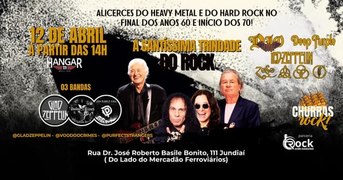 Imagem do A Santíssima Trindade do Rock no Hangar 111 Jundiaí!